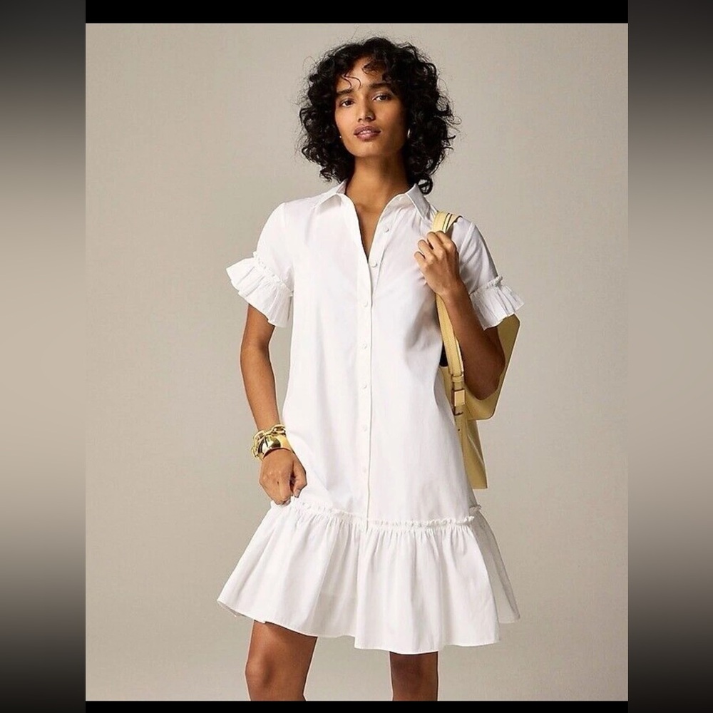 J.Crew Amelia shirtdress in cotton poplin NWT Size M Medium